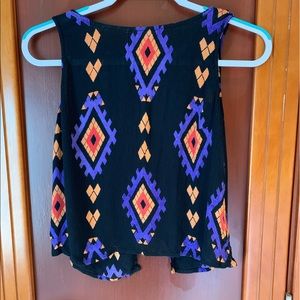 LA Hearts tribal tank with open back